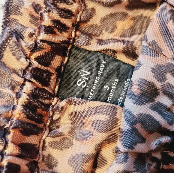 Something Navy leopard dress size 3 months - Picture 3 of 5